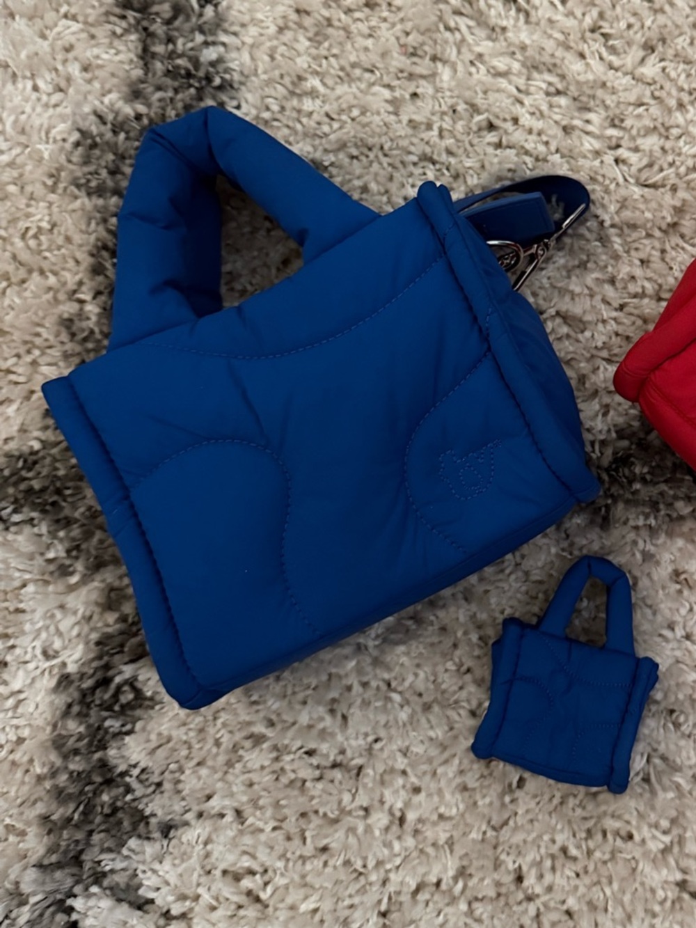 Blue Quilted Mini Bag - Women's Mini Bag